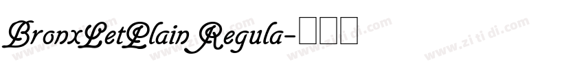 BronxLetPlain Regula字体转换